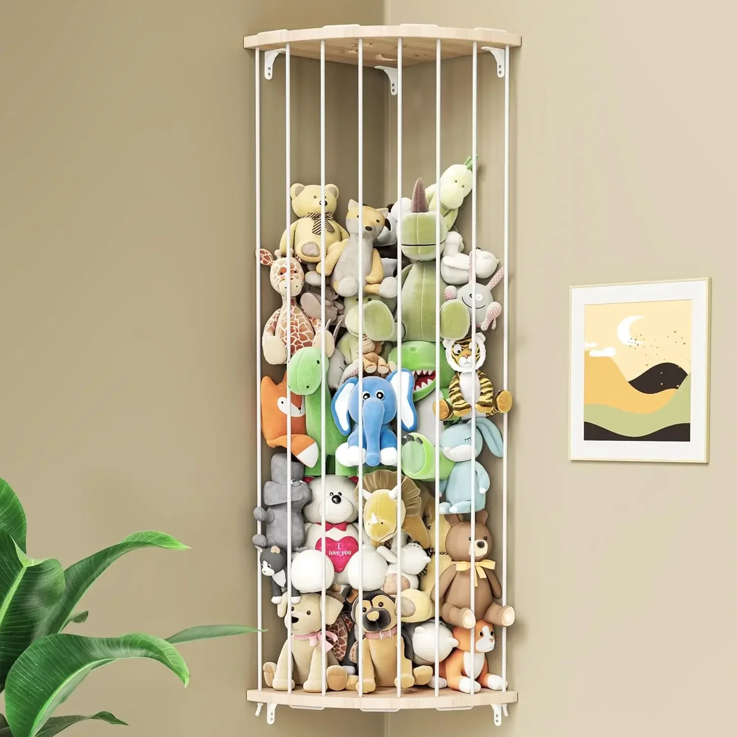Adjustable Corner Stuffed Animal Storage Zoo – Natural Wood Toy Organizer with Star & Moon Cutouts for Kids Room
Adjustable Corner Stuffed Animal Storage Zoo – Natural Wood Toy Organizer with Star & Moon Cutouts for Kids Room