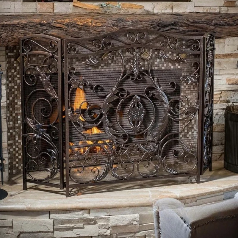 wrought iron fireplace screen partition with mesh fireplace guardrail anti-ash
wrought iron fireplace screen partition with mesh fireplace guardrail anti-ash