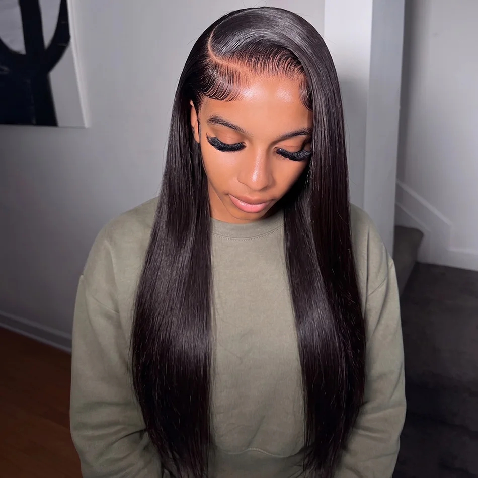 40 Inch Extra Long 250% Density Natural Black 13x6 HD Lace Frontal Luxury Bone Straight Silky Soft 13x4 Remy Human Hair Wigs Pre Plucked Invisible Bleached Knots Wear and Go 5x5 Glueless Closure Thick Full Ends
40 Inch Extra Long 250% Density Natural Black 13x6 HD Lace Frontal Luxury Bone Straight Silky Soft 13x4 Remy Human Hair Wigs Pre Plucked Invisible Bleached Knots Wear and Go 5x5 Glueless Closure Thick Full Ends