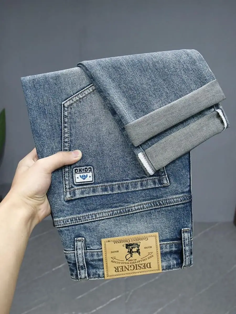 Fashionable Slim Fit Straight Leg Men's Jeans Elastic Casual Trousers High Waist Zipper Fly Mid-Calf Length All Season Wear
Fashionable Slim Fit Straight Leg Men's Jeans Elastic Casual Trousers High Waist Zipper Fly Mid-Calf Length All Season Wear