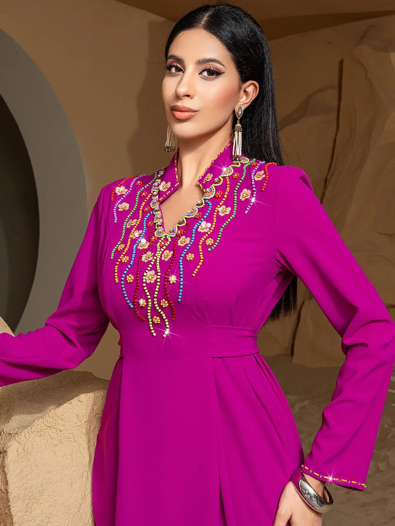 Diamonds Abaya Dubai Kaftan Women Muslim Evening Party Dresses Turkey Robe Femme Musulmane Vestidos Morocco Caftan Eid Djellaba 
Diamonds Abaya Dubai Kaftan Women Muslim Evening Party Dresses Turkey Robe Femme Musulmane Vestidos Morocco Caftan Eid Djellaba