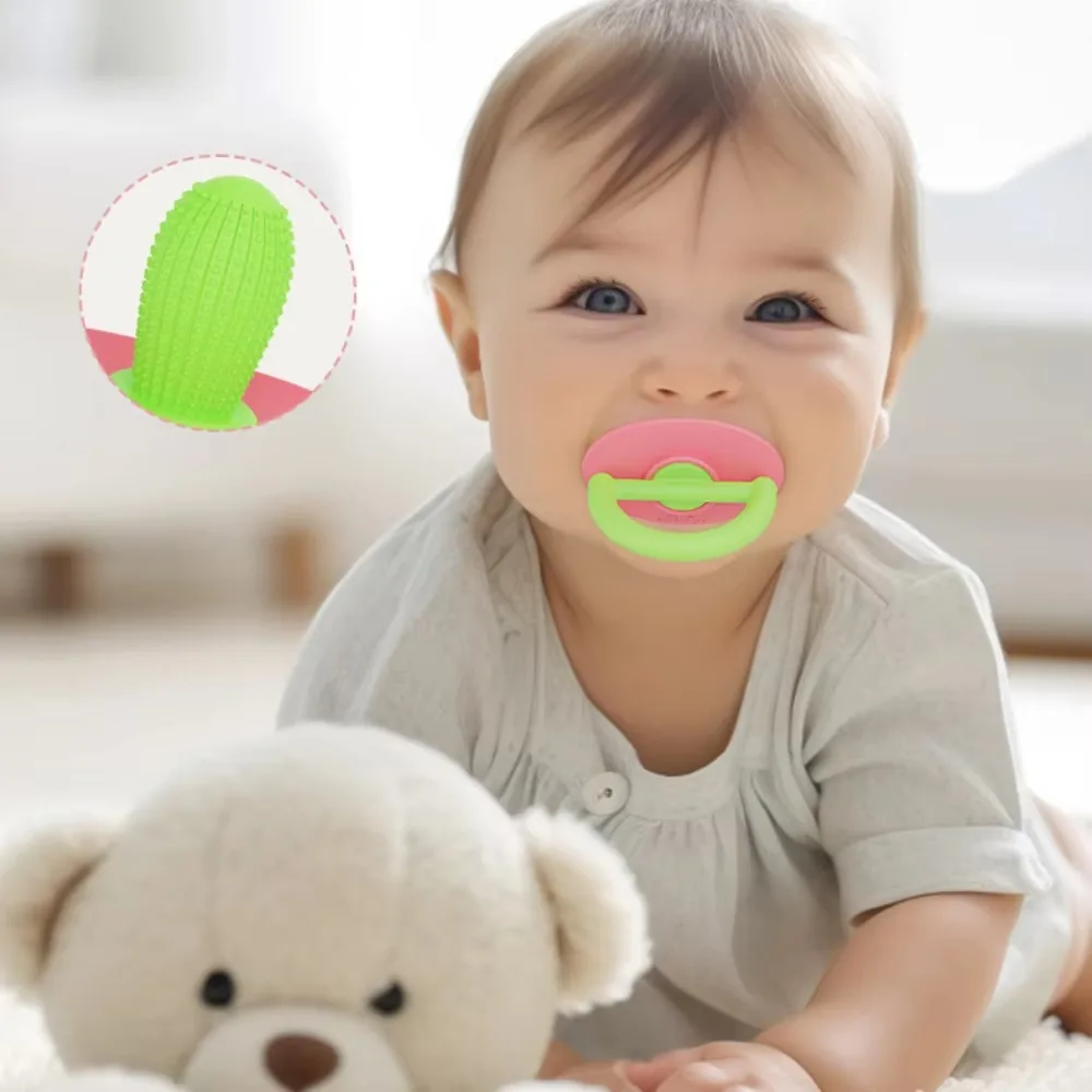 Silicone Teether Ring, Pacifier Type Teething Tool, Soft Molar Stick with Massage Dot
Silicone Teether Ring, Pacifier Type Teething Tool, Soft Molar Stick with Massage Dot