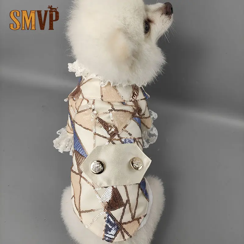 Luxury Court Sequin Bow Pet Tutu Dress Geometric Pattern Tulle Dress Wedding Birthday Costume for Small Dog Cat Pet Clothes
Luxury Court Sequin Bow Pet Tutu Dress Geometric Pattern Tulle Dress Wedding Birthday Costume for Small Dog Cat Pet Clothes