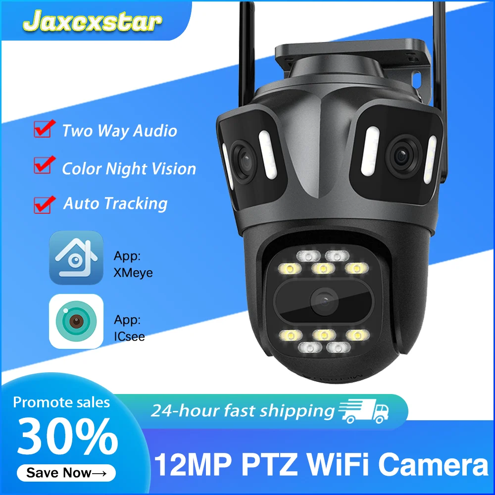 Outdoor External 12MP 6K PTZ WIFI IP Security protection Three Lens Three Screens Auto Tracking Wireless CCTV Video Surveillance
Outdoor External 12MP 6K PTZ WIFI IP Security protection Three Lens Three Screens Auto Tracking Wireless CCTV Video Surveillance