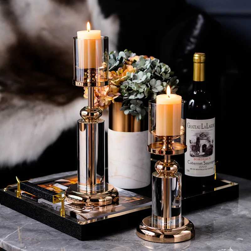 Crystal Candle Holder Candlelight Dinner Decoration Golden North European Ins Style Living Room Decorations Ornaments
Crystal Candle Holder Candlelight Dinner Decoration Golden North European Ins Style Living Room Decorations Ornaments