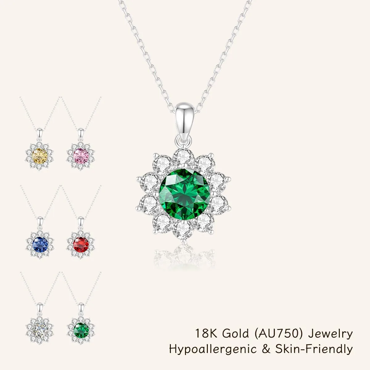 Elegant 0.5-2ct Sunflower Moissanite Pendant 18K Gold 5D Hollow Hypoallergenic Necklace Chain Engagement Jewelry Gift For Women
Elegant 0.5-2ct Sunflower Moissanite Pendant 18K Gold 5D Hollow Hypoallergenic Necklace Chain Engagement Jewelry Gift For Women