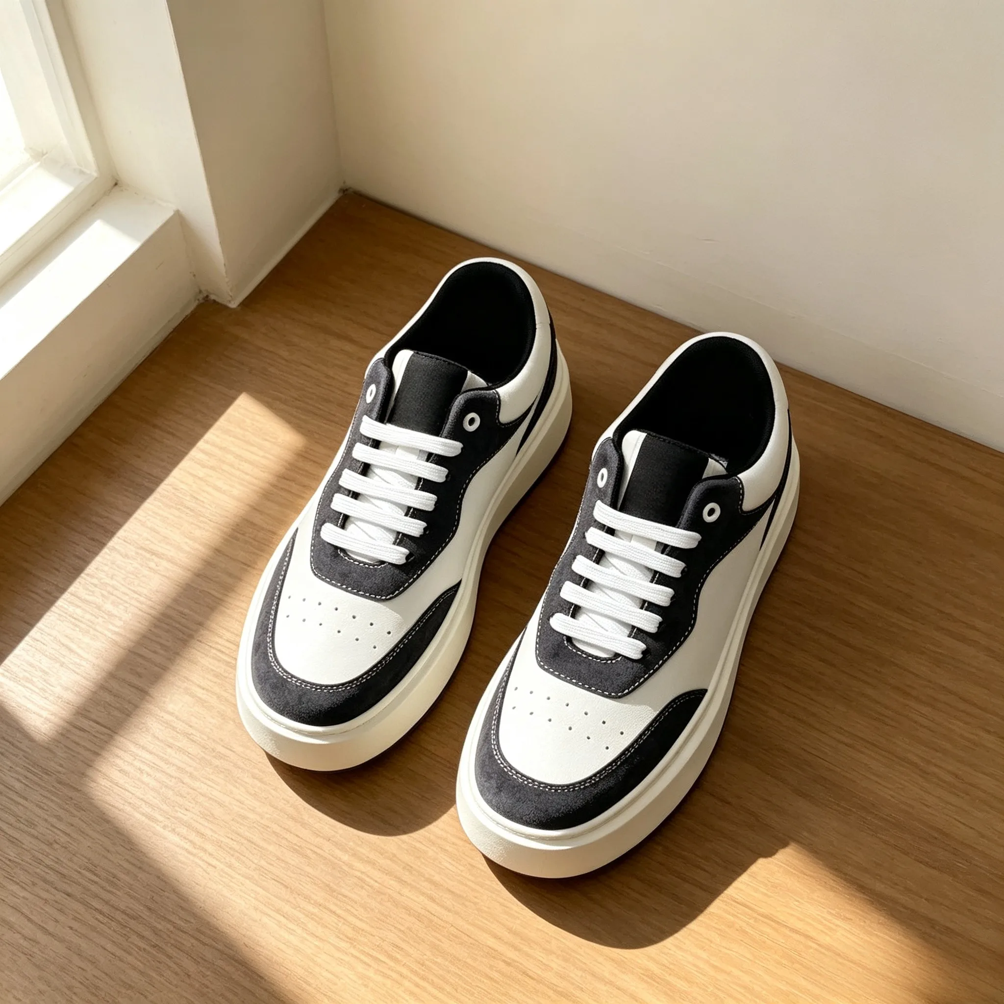 Men's Versatile Casual Leather Sneakers Genuine Cowhide Patchwork Flat Skate Shoes for Daily
Men's Versatile Casual Leather Sneakers Genuine Cowhide Patchwork Flat Skate Shoes for Daily