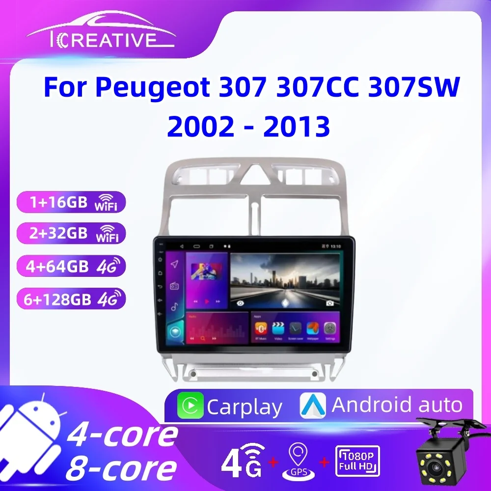 Car Radio Android For Peugeot 307 307CC 307SW 2002-2013 Wireless Carplay Multimedia Video Player Stereo Autoradio Navigation GPS
Car Radio Android For Peugeot 307 307CC 307SW 2002-2013 Wireless Carplay Multimedia Video Player Stereo Autoradio Navigation GPS