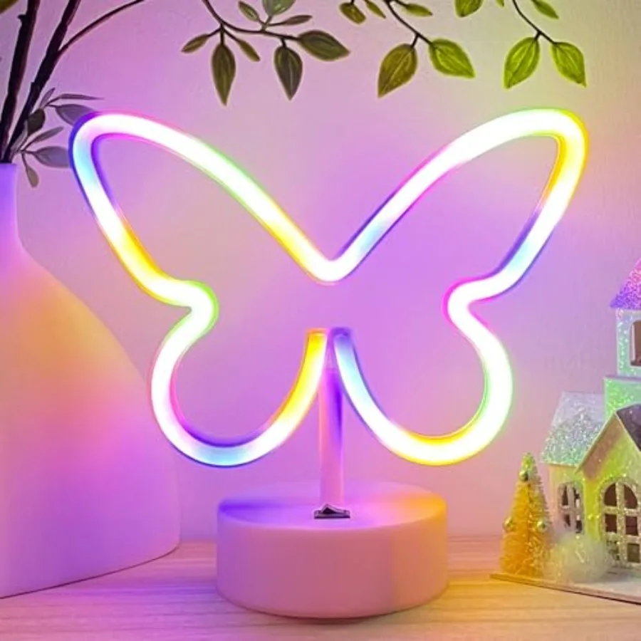 Butterfly Neon Sign Led Lights Birthday Party Decorations Colorful Lamp, USB/Battery Powered Butterfly Room Decor Girls Accesso
Butterfly Neon Sign Led Lights Birthday Party Decorations Colorful Lamp, USB/Battery Powered Butterfly Room Decor Girls Accesso