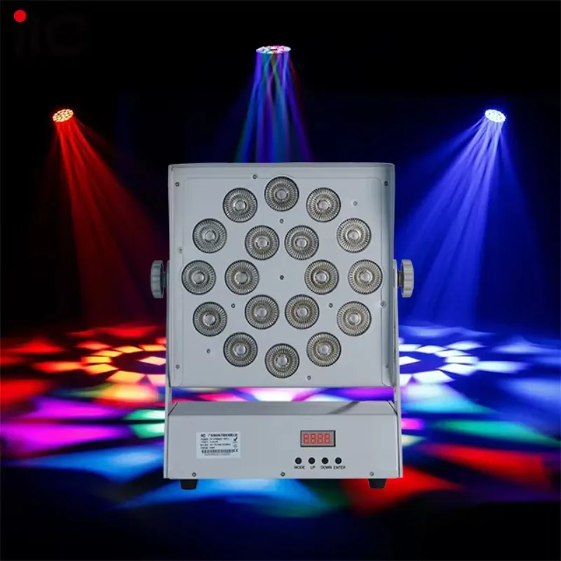 Светодиодный прожектор 18*12W RGBW 4IN1 с беспроводным DMX512, функцией Master/Slave, для дискотек, вечеринок, клубов и баров
Светодиодный прожектор 18*12W RGBW 4IN1 с беспроводным DMX512, функцией Master/Slave, для дискотек, вечеринок, клубов и баров
