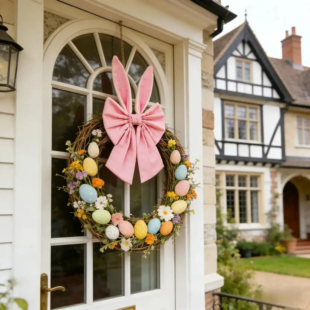 Высококачественный пасхальный бантик из ленты 16 дюймов с ушками кролика, декоративный тканевый бантик для входной двери, весенний декор для дома
Высококачественный пасхальный бантик из ленты 16 дюймов с ушками кролика, декоративный тканевый бантик для входной двери, весенний декор для дома