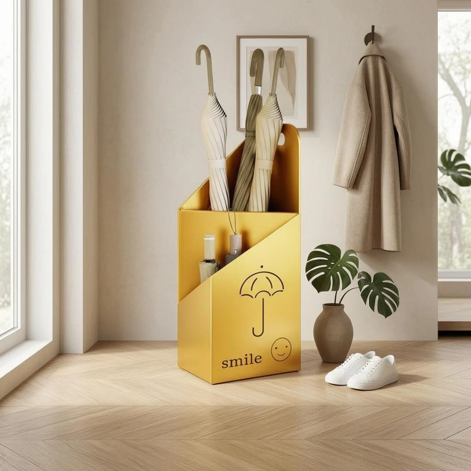 Partitioned Umbrella Storage Rack uncoveredTop Metal Umbrella Stand Sturdy Steel Stable for Entryway
Partitioned Umbrella Storage Rack uncoveredTop Metal Umbrella Stand Sturdy Steel Stable for Entryway