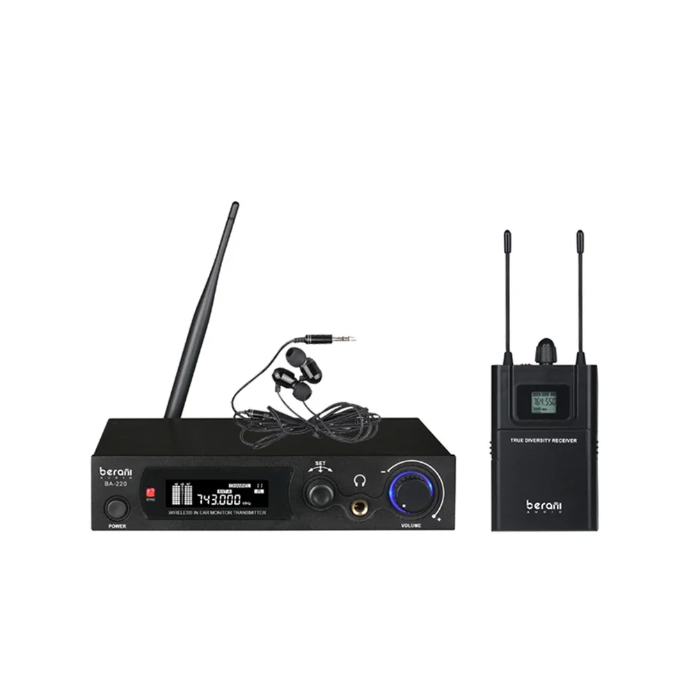 Berani BA-220 Professional Factory in Ear Monitor System Earphone Metal Portable Wireless Radio & Tv Broadcasting Equipment
Berani BA-220 Professional Factory in Ear Monitor System Earphone Metal Portable Wireless Radio & Tv Broadcasting Equipment