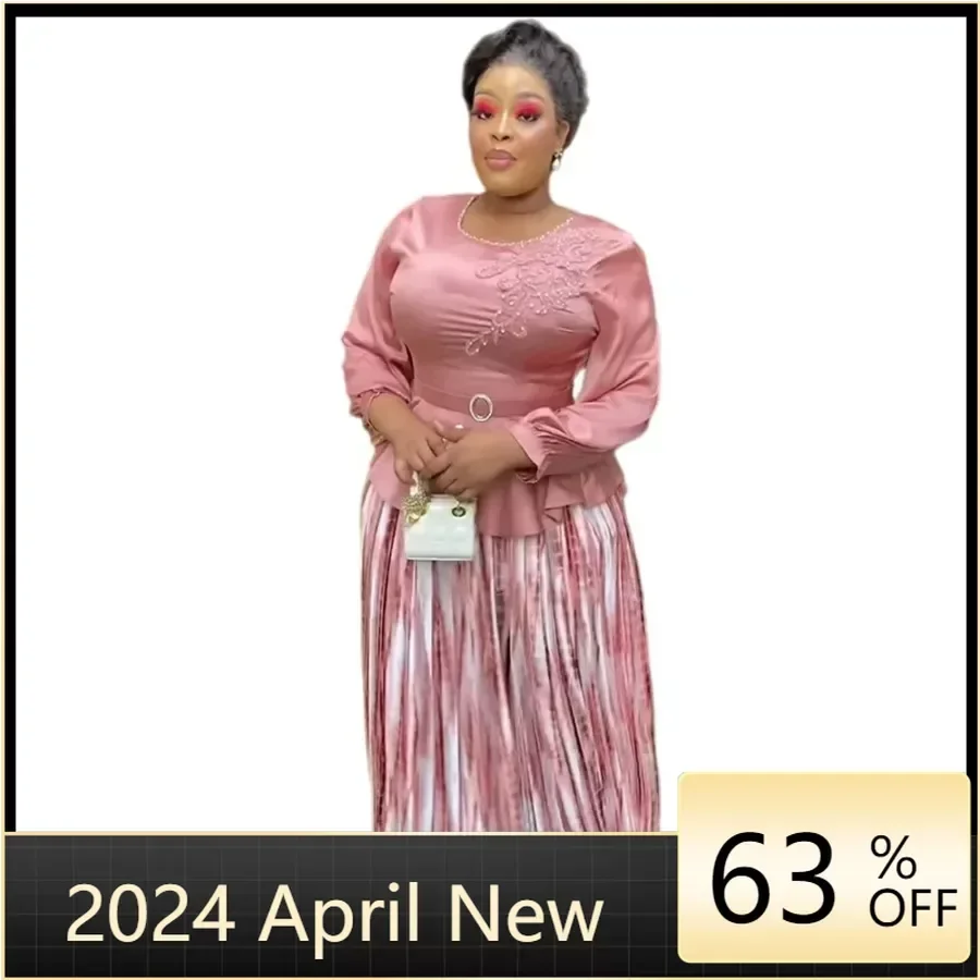 African Clothes for Women 2024 2 PCS Sets Tops And Skirts Suits Dashiki Ankara Outfit Robe Plus Size Wedding Party Dresses
African Clothes for Women 2024 2 PCS Sets Tops And Skirts Suits Dashiki Ankara Outfit Robe Plus Size Wedding Party Dresses