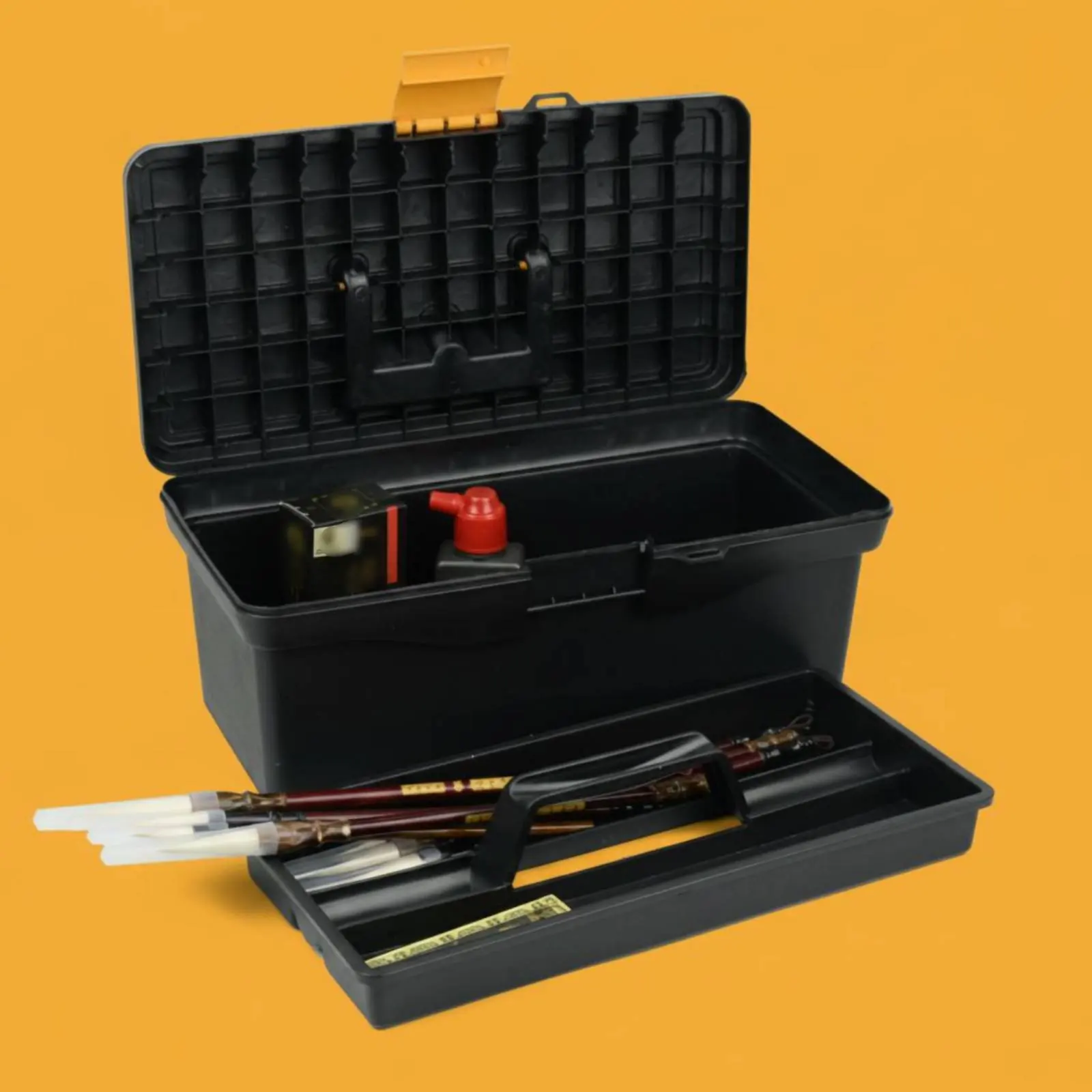 Art Supply Box Hard Shell Craft Storage Box Plastic Toolbox Multi-Compartment Lid for Workshop
Art Supply Box Hard Shell Craft Storage Box Plastic Toolbox Multi-Compartment Lid for Workshop