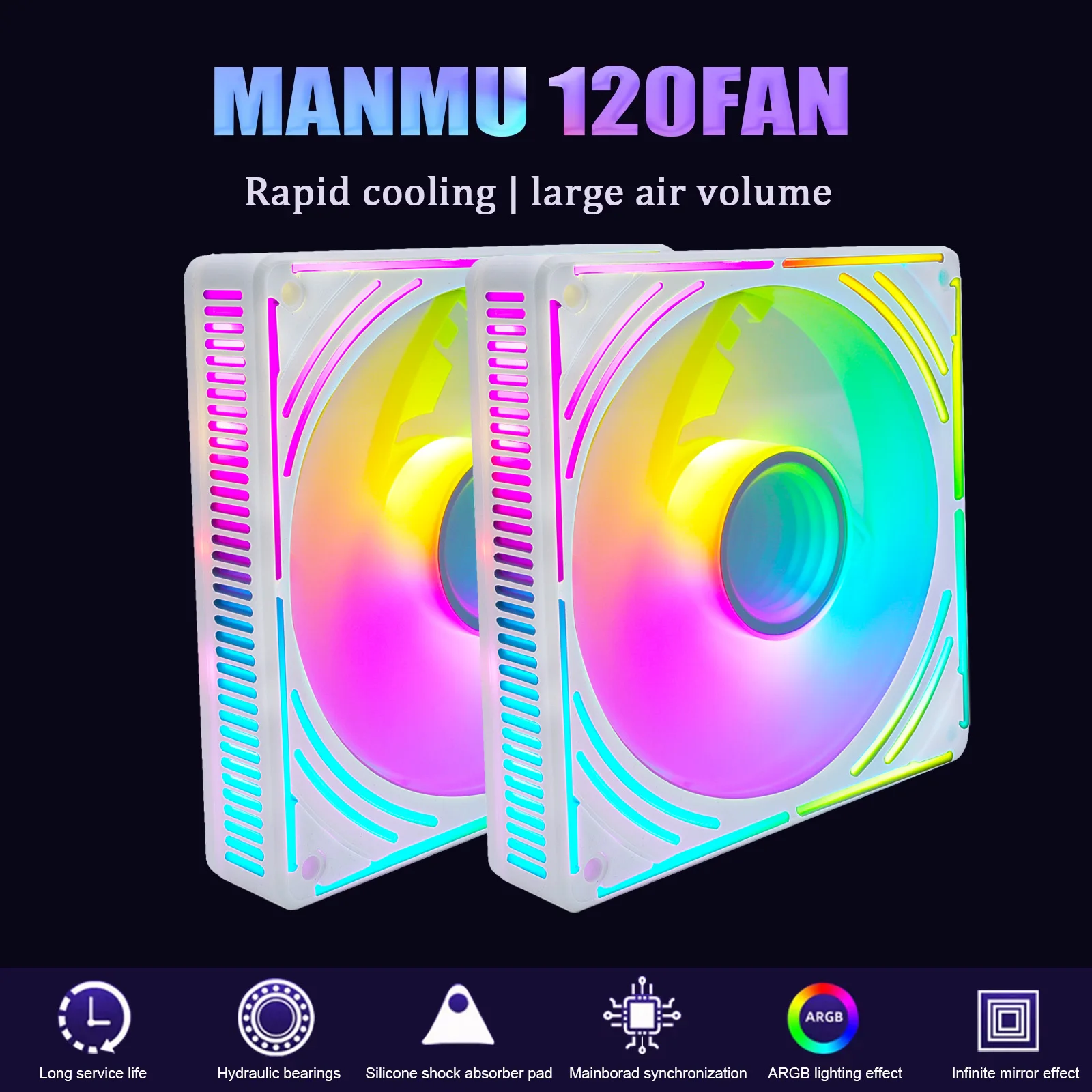 Кулер для ПК MANMU: Вентилятор для корпуса, радиатор, ARGB Aura Sync, 120 мм, RGB-подсветка
Кулер для ПК MANMU: Вентилятор для корпуса, радиатор, ARGB Aura Sync, 120 мм, RGB-подсветка