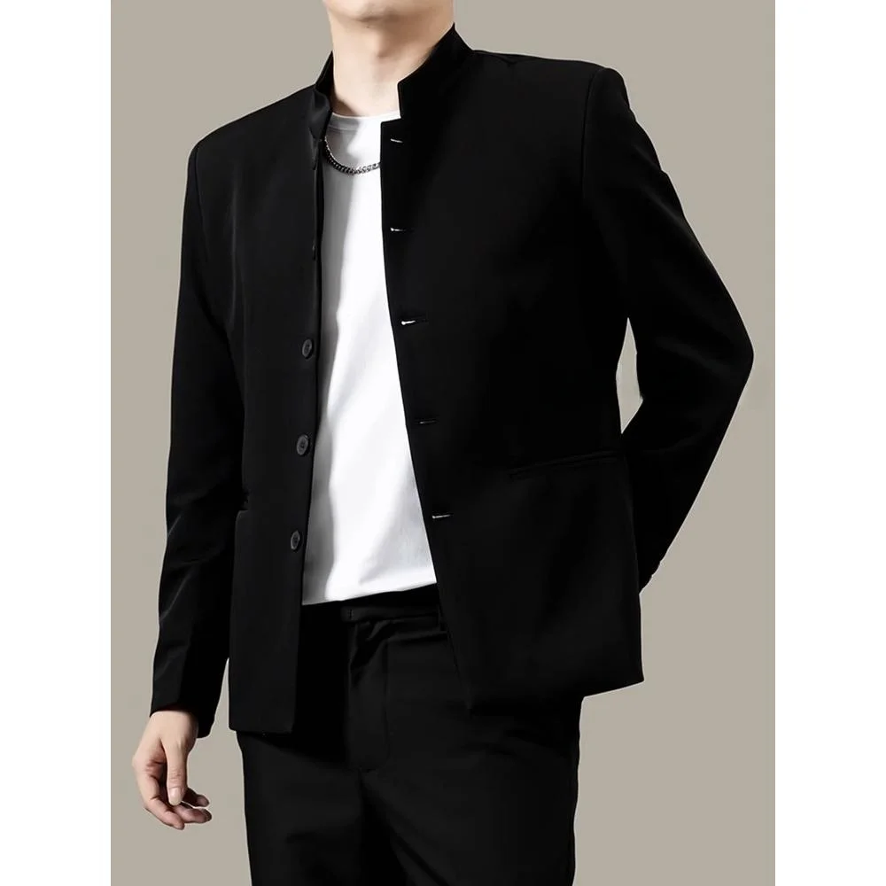 Молодежный модный мужской костюм с воротником-стойкой в традиционном китайском стиле, куртка для старшеклассников, корейская трендовая студенческая верхняя одежда
Молодежный модный мужской костюм с воротником-стойкой в традиционном китайском стиле, куртка для старшеклассников, корейская трендовая студенческая верхняя одежда