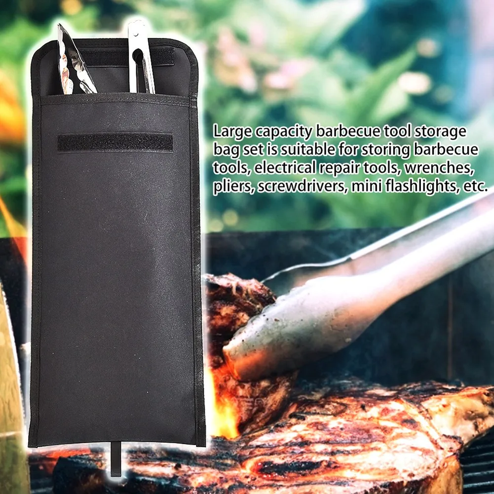 Barbecue Tool Storage Bags Black Waterproof Oxford Pouch For Barbecue Skewers For Camping Picnic Outdoor Kitchen Accessories
Barbecue Tool Storage Bags Black Waterproof Oxford Pouch For Barbecue Skewers For Camping Picnic Outdoor Kitchen Accessories