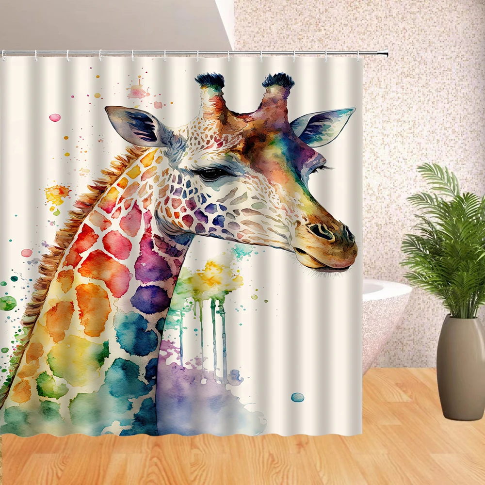 Watercolor Giraffe Shower Curtain Cute Animal Shower Curtain Creative Children's room Home improvement Cloth Bathroom Curtain
Watercolor Giraffe Shower Curtain Cute Animal Shower Curtain Creative Children's room Home improvement Cloth Bathroom Curtain