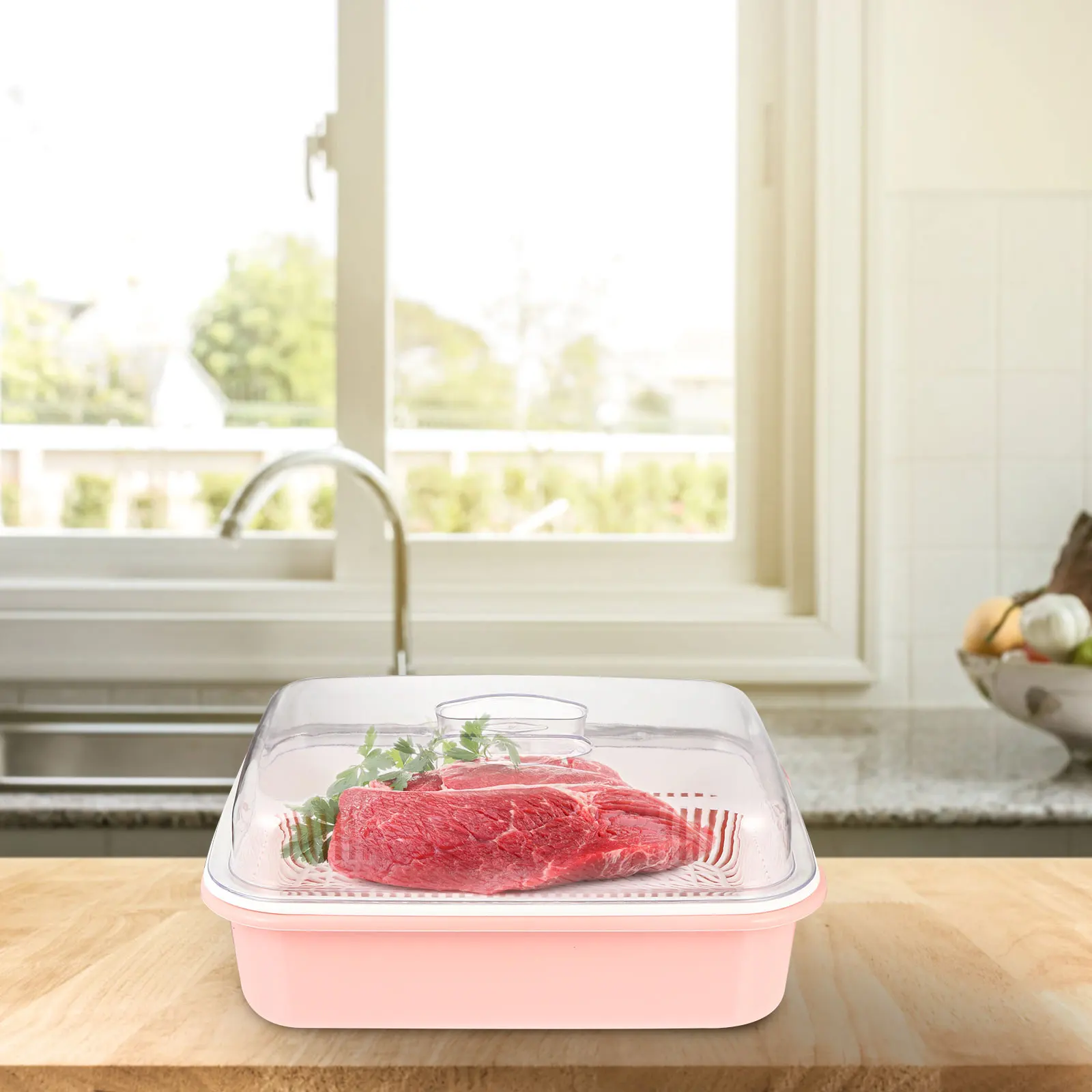 Pink Plastic Cutlery Drainer Bottle Drying Box Kitchen Dish Storage Eco-Friendly Pp Material Transparent Cover Water
Pink Plastic Cutlery Drainer Bottle Drying Box Kitchen Dish Storage Eco-Friendly Pp Material Transparent Cover Water