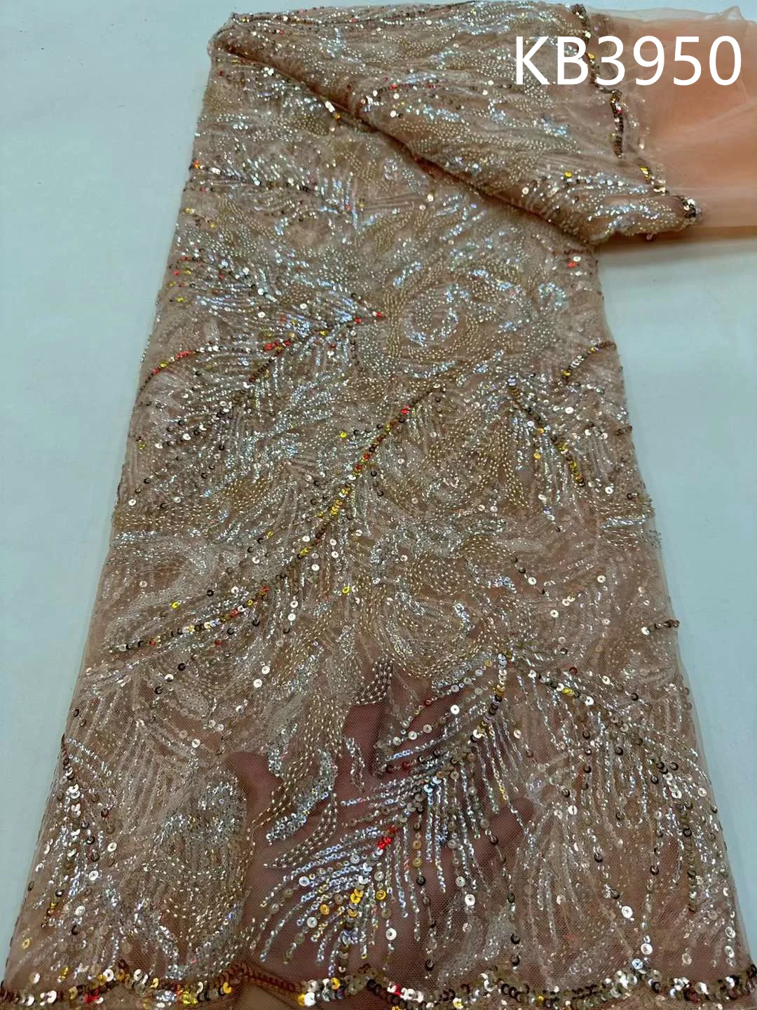 5 Yards Beaded Tulle Lace Fabrics African Fabric Lace High Quality 2025 Africa Sequins Lace Fabrics Embroidery For Sewing KB3950
5 Yards Beaded Tulle Lace Fabrics African Fabric Lace High Quality 2025 Africa Sequins Lace Fabrics Embroidery For Sewing KB3950