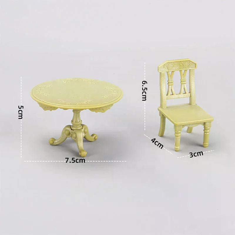 1/12 Dollhouse Miniature Double Table Chair Round Table Set Furniture Wooden Dining Table Chair Simulation Doll House Model Toys
1/12 Dollhouse Miniature Double Table Chair Round Table Set Furniture Wooden Dining Table Chair Simulation Doll House Model Toys