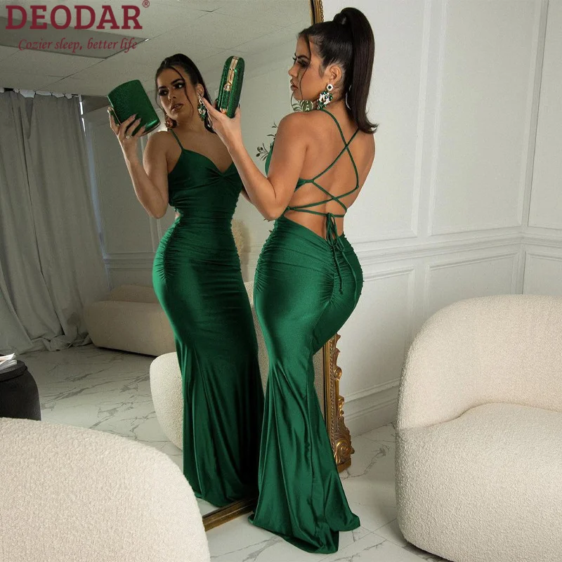 DEODAR Suspenders Women Solid Satin Maxi Dress Backless Bodycon Sexy Streetwear Party Elegant Festival Evening Lady Outfit
DEODAR Suspenders Women Solid Satin Maxi Dress Backless Bodycon Sexy Streetwear Party Elegant Festival Evening Lady Outfit