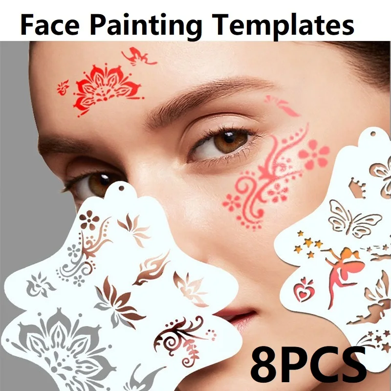 8PCS Face Painting Stencil Templates To Draw Children Stencils for Drawing Template Make-up Stencils for Facial Makeup WSMB01
8PCS Face Painting Stencil Templates To Draw Children Stencils for Drawing Template Make-up Stencils for Facial Makeup WSMB01