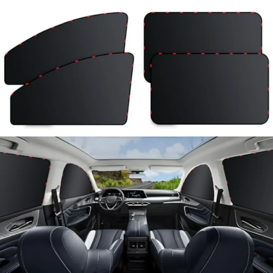 4 Pack Car Privacy Curtains, Full Blackout Car Window Shades, Universal Fit for Most Cars, Great for Travel, Camp, Privacy
4 Pack Car Privacy Curtains, Full Blackout Car Window Shades, Universal Fit for Most Cars, Great for Travel, Camp, Privacy