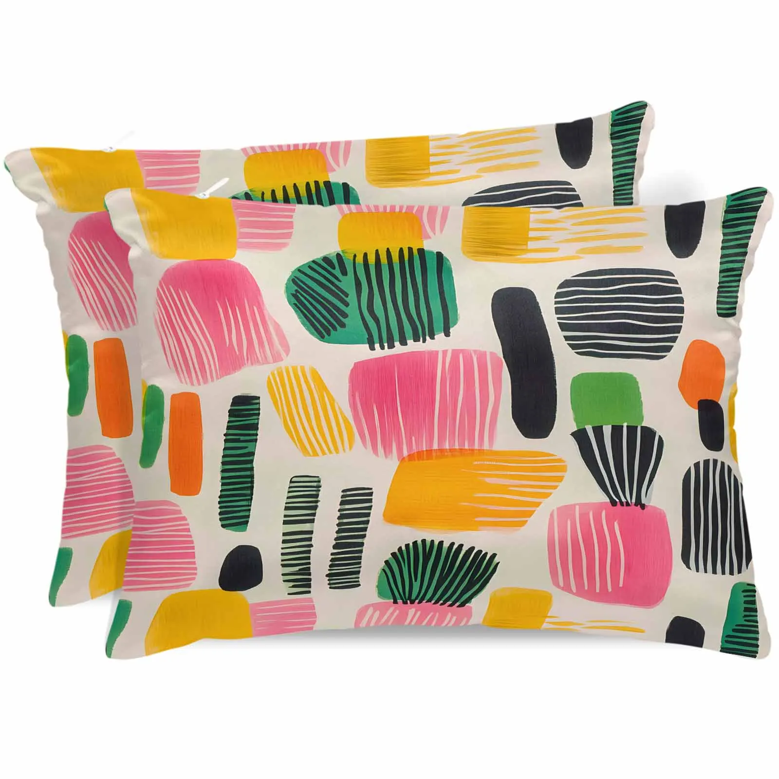 Modernism Abstract Color Block Bed Satin Pillowcase 2pcs Sofa Pillow Cover Case Bedroom Satin Cushion Covers Home Decor
Modernism Abstract Color Block Bed Satin Pillowcase 2pcs Sofa Pillow Cover Case Bedroom Satin Cushion Covers Home Decor
