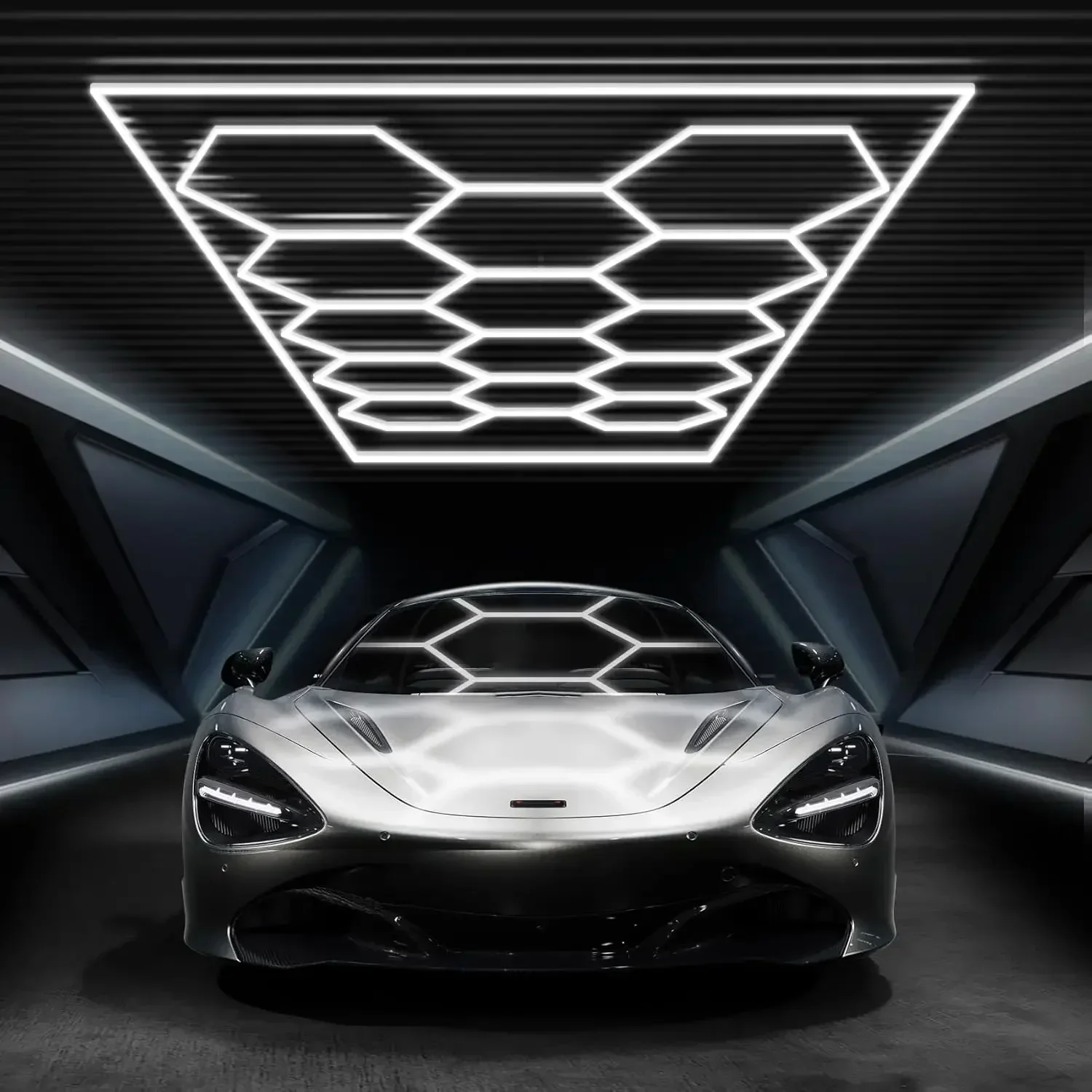 Hexagon Garage Lights with Rectangle Frame, High Brightness 672W 86400LM 6500K, 14 Hex Grid for Garage, Shop, Basement,
Hexagon Garage Lights with Rectangle Frame, High Brightness 672W 86400LM 6500K, 14 Hex Grid for Garage, Shop, Basement,