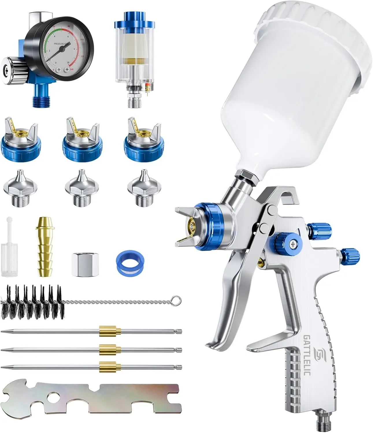 Air Spray Gun Premium Kit with 1.3/1.5mm Nozzle ,Automotive Paint Gun Sprayer,Car Paint Gun Sprayer
Air Spray Gun Premium Kit with 1.3/1.5mm Nozzle ,Automotive Paint Gun Sprayer,Car Paint Gun Sprayer
