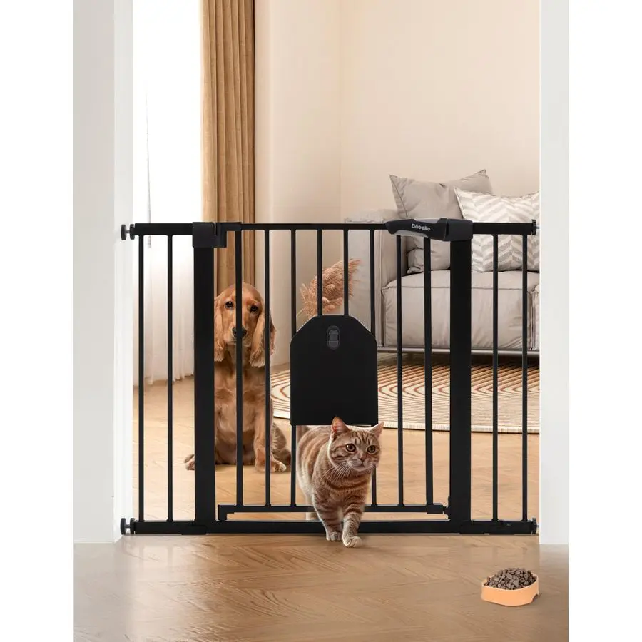 Auto Close Baby Gate with Cat Door,2943 Metal Gate for Doorway,Stairs, House,Easy Walk Thru with Pet Door,Includes 4 Wall Cups a
Auto Close Baby Gate with Cat Door,2943 Metal Gate for Doorway,Stairs, House,Easy Walk Thru with Pet Door,Includes 4 Wall Cups a