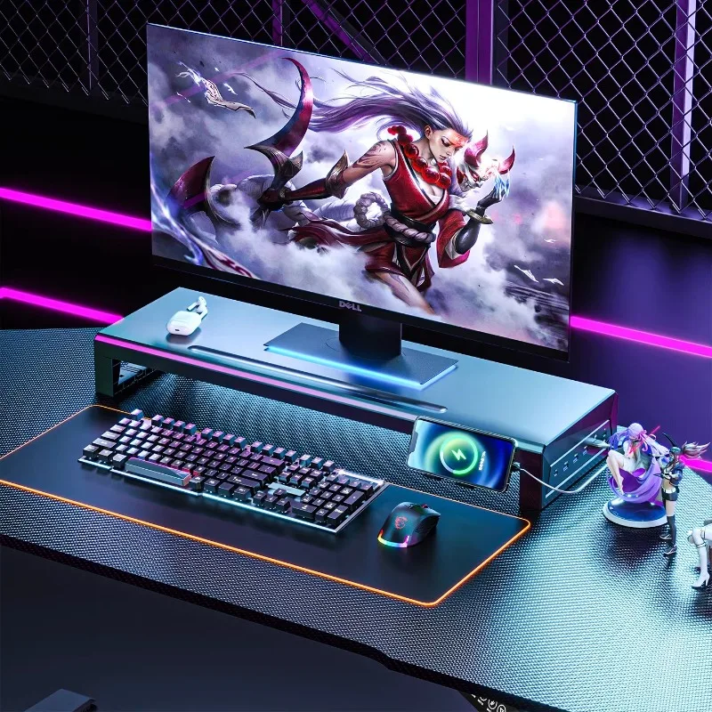 Monitor Stand Riser with USB Hub, Metal Desk Shelf for Computer, Ergonomic Height Elevator Storage Tray for Office Workspace
Monitor Stand Riser with USB Hub, Metal Desk Shelf for Computer, Ergonomic Height Elevator Storage Tray for Office Workspace