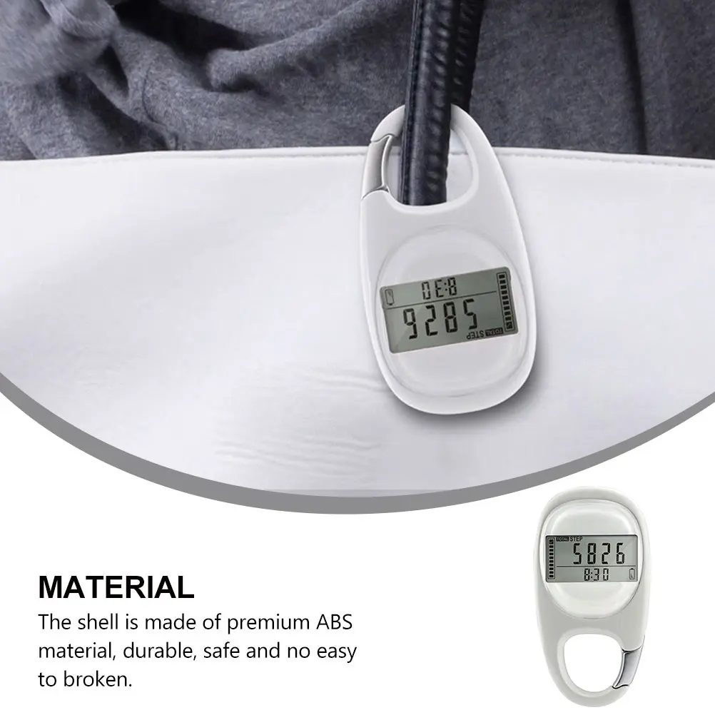 3D Pedometer White ABS Durable Climbing Step Counter Fitness Tool Sports Accessories Small Size Display Screen Premium Quality
3D Pedometer White ABS Durable Climbing Step Counter Fitness Tool Sports Accessories Small Size Display Screen Premium Quality