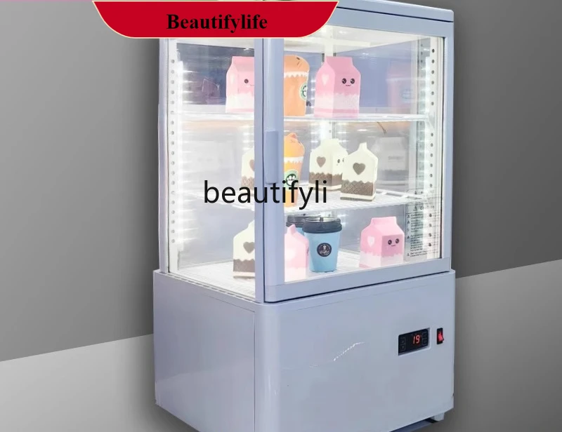 E132 Four-sided transparent glass air-cooled display cabinet, single-door vertical beverage and food freezer, refrigerated cabi
E132 Four-sided transparent glass air-cooled display cabinet, single-door vertical beverage and food freezer, refrigerated cabi
