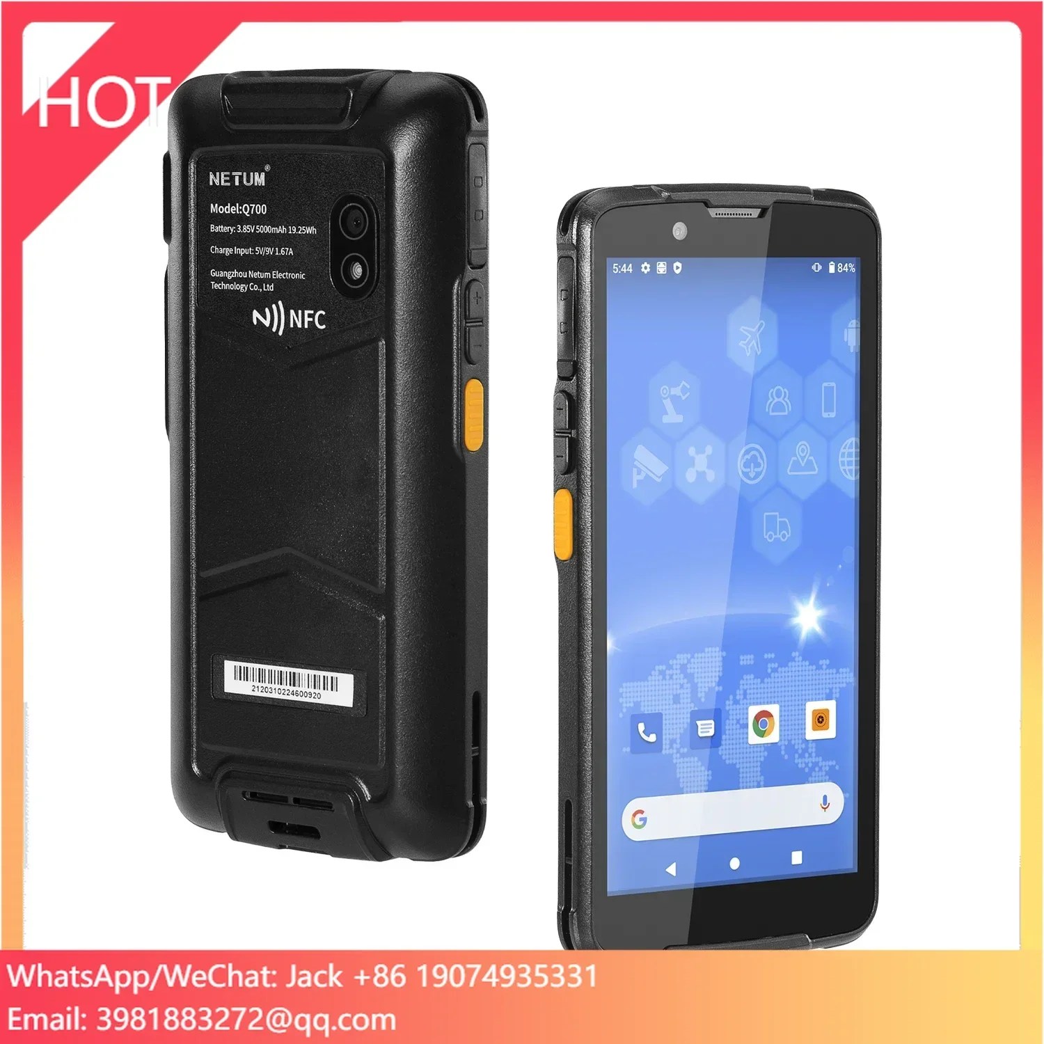 NETUM Q700 5.5 Inch Handheld Pda Machine Pda Barcode Scanner Pos Pda