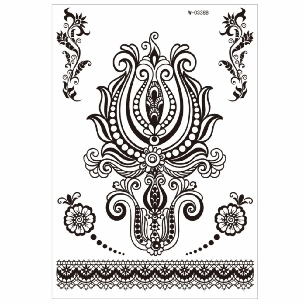 Black Mehndi Stickers Henna Tattoo Stickers Legs Arm Wedding Tool Temporary Tattoo Lace Fake Tattoo Waterproof Body Art Sticker
Black Mehndi Stickers Henna Tattoo Stickers Legs Arm Wedding Tool Temporary Tattoo Lace Fake Tattoo Waterproof Body Art Sticker
