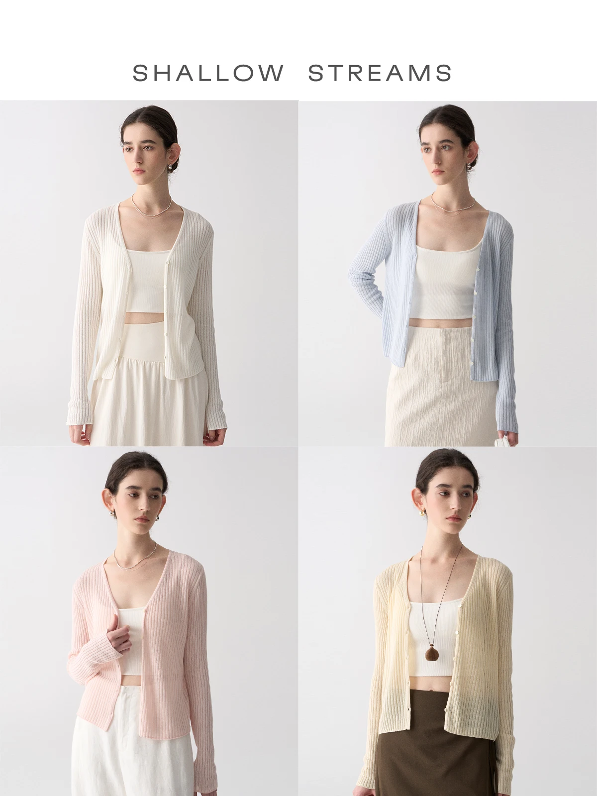 Shallow Streams Women's V-Neck Cotton Open Cardigan Summer Casual Style Long Sleeve UV Protection Knitted Sweater
Shallow Streams Women's V-Neck Cotton Open Cardigan Summer Casual Style Long Sleeve UV Protection Knitted Sweater