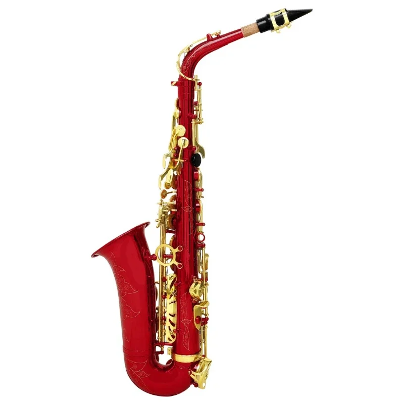 Alto Saxophone in E flat Brass Body White Shell Buttons Red Instrument
Alto Saxophone in E flat Brass Body White Shell Buttons Red Instrument