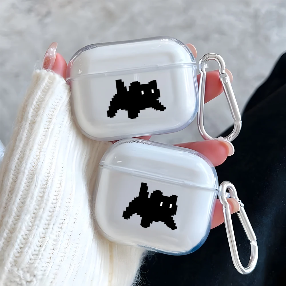 Pixel Black Cat Pattern Clear Earphone Case for AirPods Pro 2/Pro 3/Pro Earbuds Case for AirPods 4/3/2/1 TPU Protective Cover
Pixel Black Cat Pattern Clear Earphone Case for AirPods Pro 2/Pro 3/Pro Earbuds Case for AirPods 4/3/2/1 TPU Protective Cover