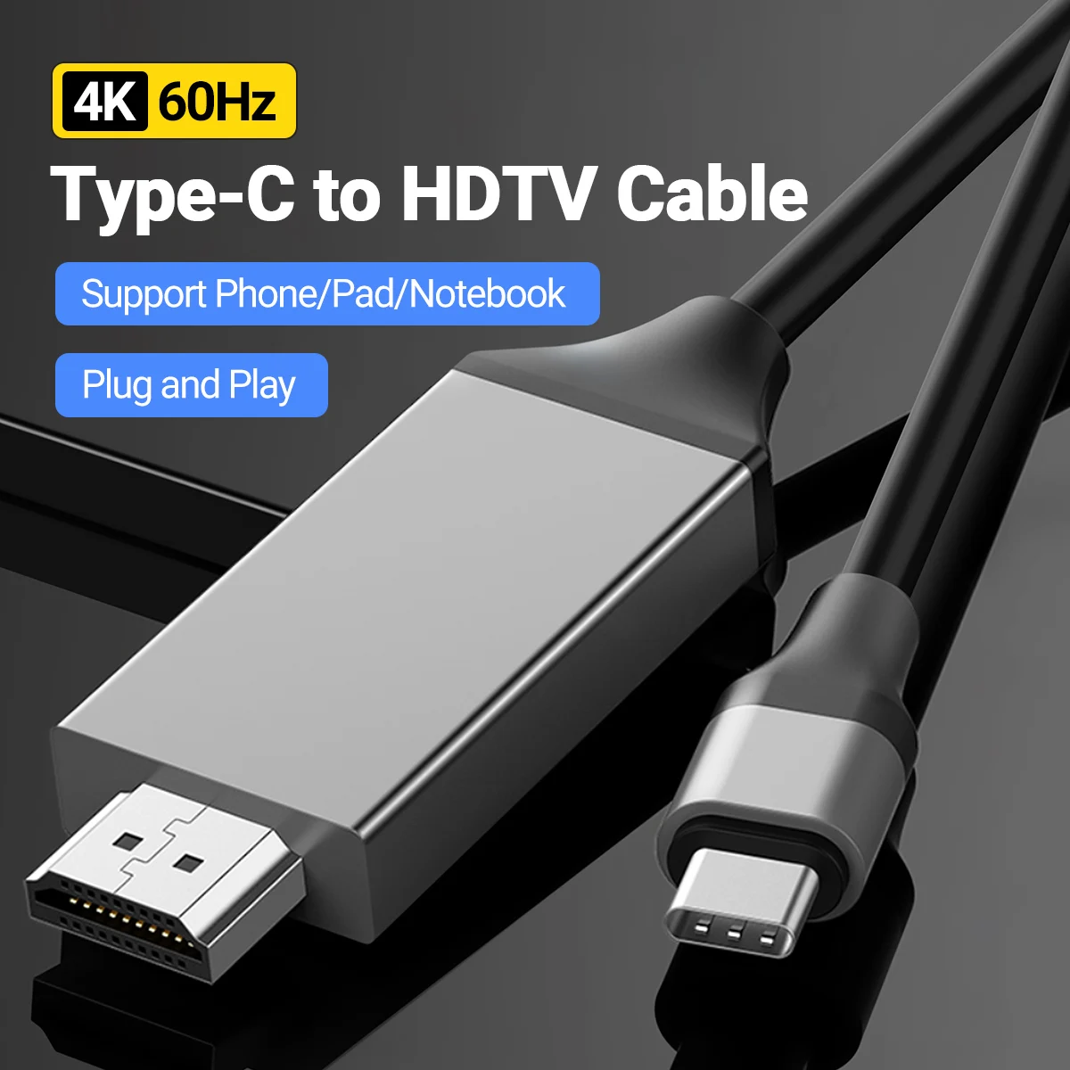 USB C to HDMI Cable 6.6ft | 4K@60Hz | USB 3.1 Type C to HDMI 2.0 Cord for Thunderbolt 3/4 Compatible with iPhone 15 Pro Max
USB C to HDMI Cable 6.6ft | 4K@60Hz | USB 3.1 Type C to HDMI 2.0 Cord for Thunderbolt 3/4 Compatible with iPhone 15 Pro Max