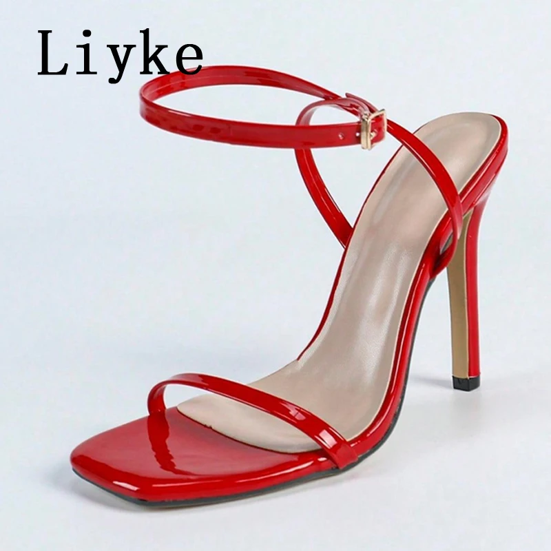 Liyke/летние модные сандалии-гладиаторы с квадратным носком и пряжкой на щиколотке, женские красные туфли на высоком каблуке для вечеринки, выпускного вечера, женские сандалии Mujer
Liyke/летние модные сандалии-гладиаторы с квадратным носком и пряжкой на щиколотке, женские красные туфли на высоком каблуке для вечеринки, выпускного вечера, женские сандалии Mujer