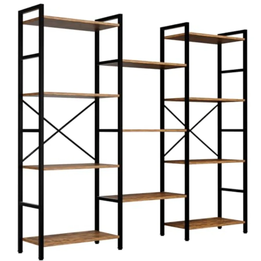 Triple 4 Tier Book Shelf Modern Bookcase Shelf Freestanding Large Display Shelves for Living Room/Office/Garage Stable Large Bo
Triple 4 Tier Book Shelf Modern Bookcase Shelf Freestanding Large Display Shelves for Living Room/Office/Garage Stable Large Bo