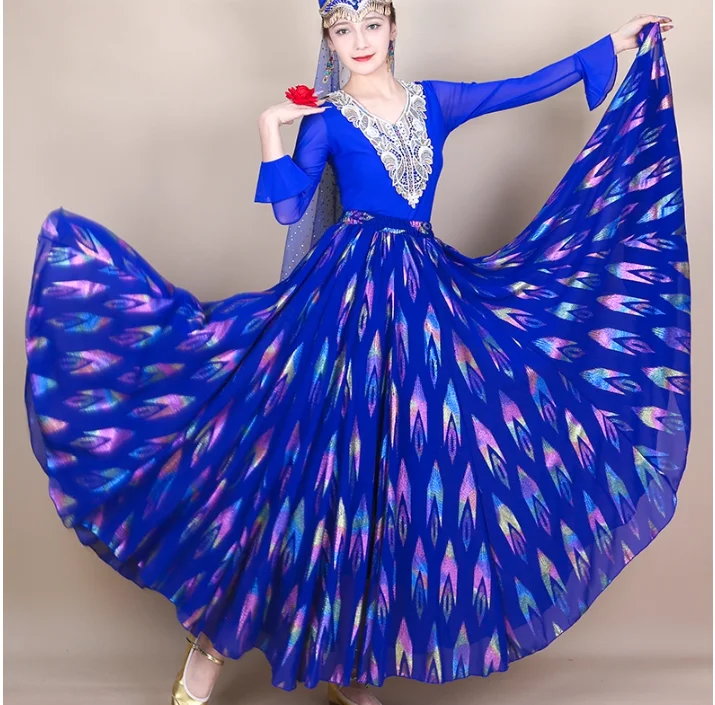 Xinjiang Dance Performance Costume Original Ethnic Characteristic Uyghur Colored Skirt
Xinjiang Dance Performance Costume Original Ethnic Characteristic Uyghur Colored Skirt