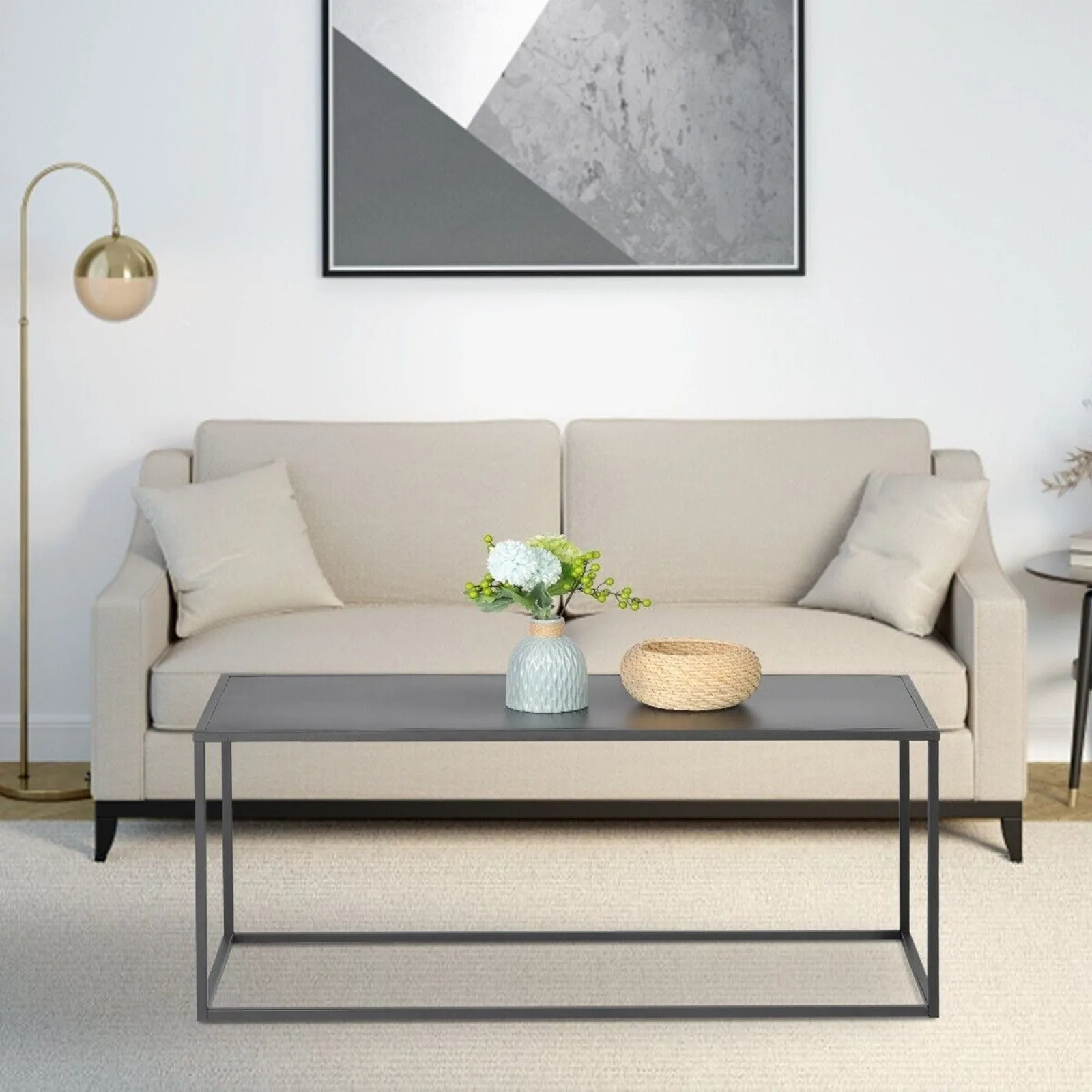 US 1 Tier Coffee Table Rectangular Storage Shelf Modern Metal Living Room
US 1 Tier Coffee Table Rectangular Storage Shelf Modern Metal Living Room