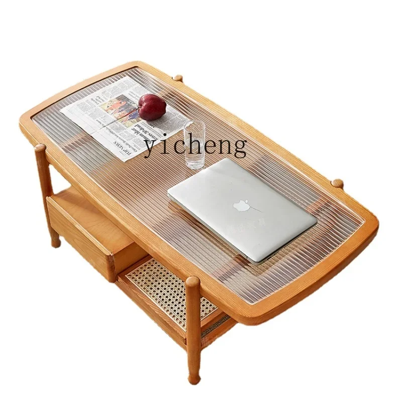Zf Coffee Table Living Room Home Oval Solid Wood Small Apartment Changhong Glass Rattan Woven Bed & Breakfast Tea Table
Zf Coffee Table Living Room Home Oval Solid Wood Small Apartment Changhong Glass Rattan Woven Bed & Breakfast Tea Table