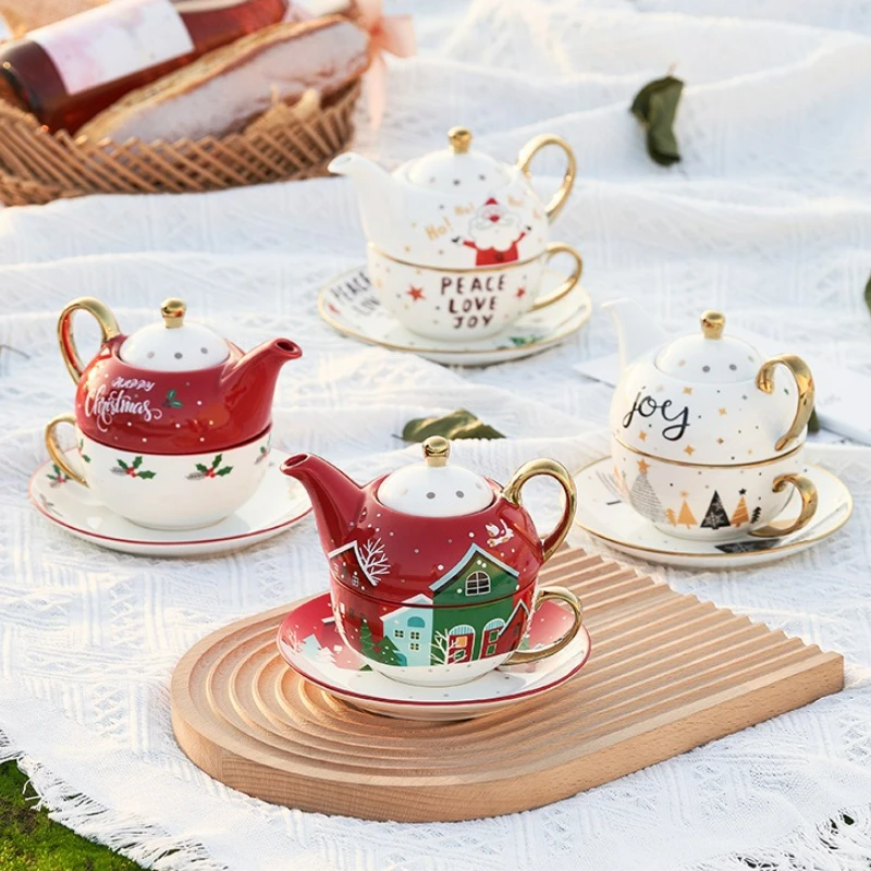 Christmas Ceramic Teapot Cup Teaware Set Home Floral Tea Pot Nordic Style Coffee Cup with Lid Cartoon Cute Ceramic Mug Tea Cup
Christmas Ceramic Teapot Cup Teaware Set Home Floral Tea Pot Nordic Style Coffee Cup with Lid Cartoon Cute Ceramic Mug Tea Cup