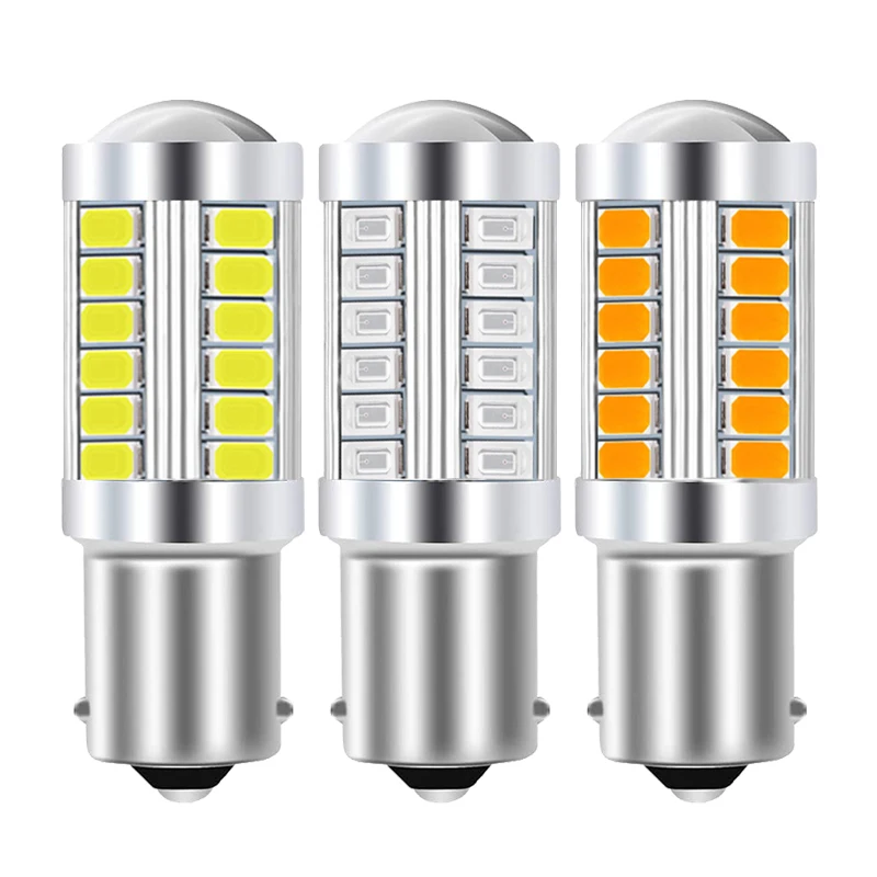 2/4/8 PCS BA15S 1156 BAY15D 1157 LED Bulbs 12V 5630-33SMD 6500K White Car Tail Back Brake Parking Reverse Turn Signal Lights
2/4/8 PCS BA15S 1156 BAY15D 1157 LED Bulbs 12V 5630-33SMD 6500K White Car Tail Back Brake Parking Reverse Turn Signal Lights