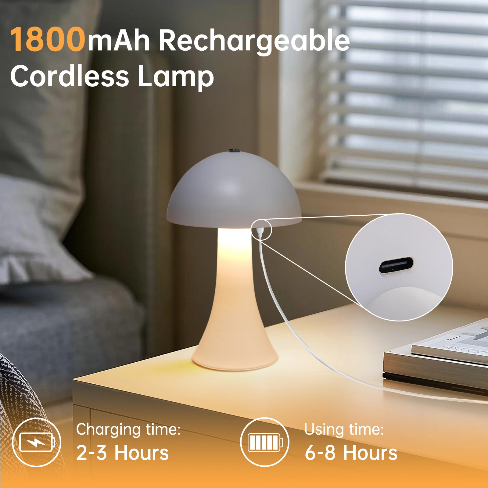 GGBingo Adjustable White Table Lamps Rechargeable LED Night Light Lamp Bedside Table Lamps
GGBingo Adjustable White Table Lamps Rechargeable LED Night Light Lamp Bedside Table Lamps